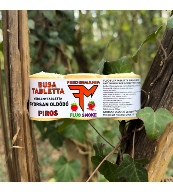 Feedermánia Fluo Smoke Busa Versenytabletta Gyorsan Oldódó - Piros