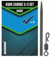 Haldorádó Kwik Change 5+5 Set Short  - extra gyors horogelőke kapocs + gumikúp, rövid