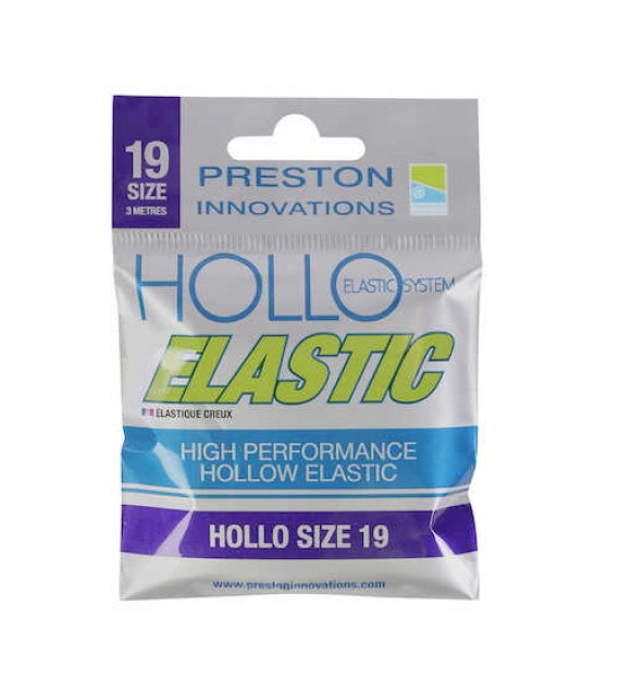 PRESTON HOLLO ELASTIC SIZE 19h PURPLE (LILA 3,2mm)