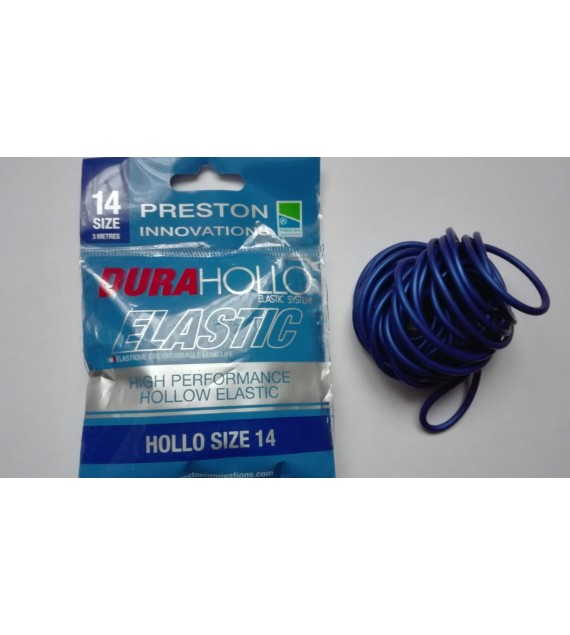 PRESTON DURA HOLLO ELASTIC - SIZE 14 - PEARL BLUE (GYÖNGYKÉK 2,4mm)