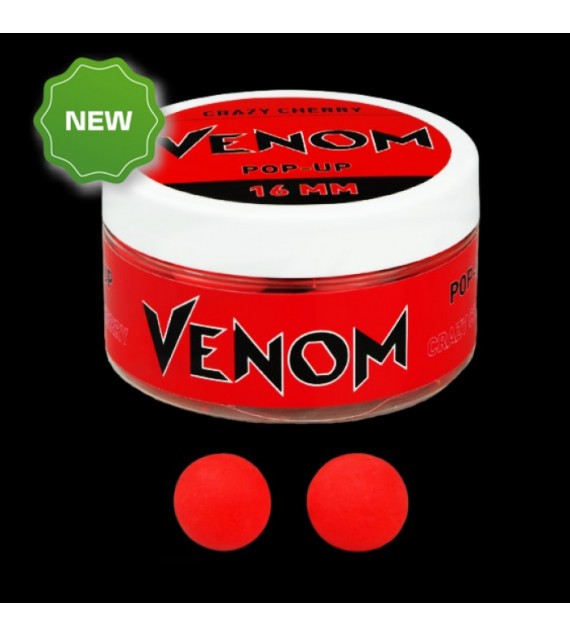 Feedermánia Venom Pop-Up Boilie 16 mm CRAZY CHERRY