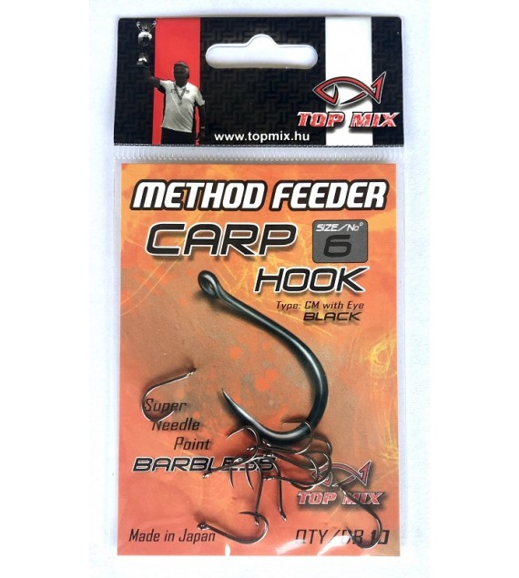 TOP MIX Method Feeder Carp Hook Barbless #8