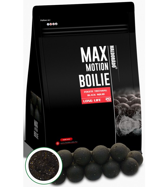 Haldorádó MAX MOTION Boilie Long Life 20 mm - Fekete Tintahal