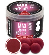 Haldorádó MAX MOTION Boilie Pop Up 16, 20 mm - Fűszeres Vörös Máj