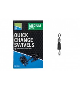 PRESTON QUICK CHANGE SWIVELS - MEDIUM