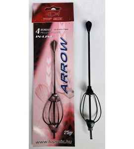 TOP MIX Négybordás arrow method feeder kosár, 25g