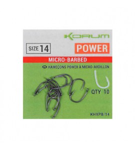 Korum XPERT POWER MICRO BARBED HOOKS - SIZE 8 