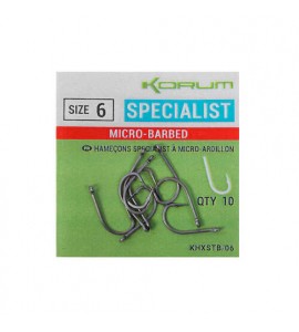 Korum XPERT SPECIALIST MICRO BARBED HOOKS - SIZE 12 