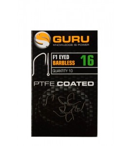 GURU F1 Eyed Hook Size 16 (Barbless/Eyed)