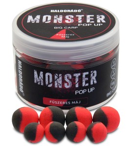 HALDORÁDÓ MONSTER Pop Up Big Carp 13, 17 mm  - Fűszeres Máj