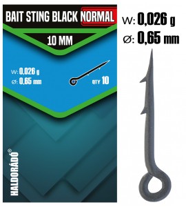 Haldorádó Bait Sting Black Fekete csalitüske NORMAL 10 mm
