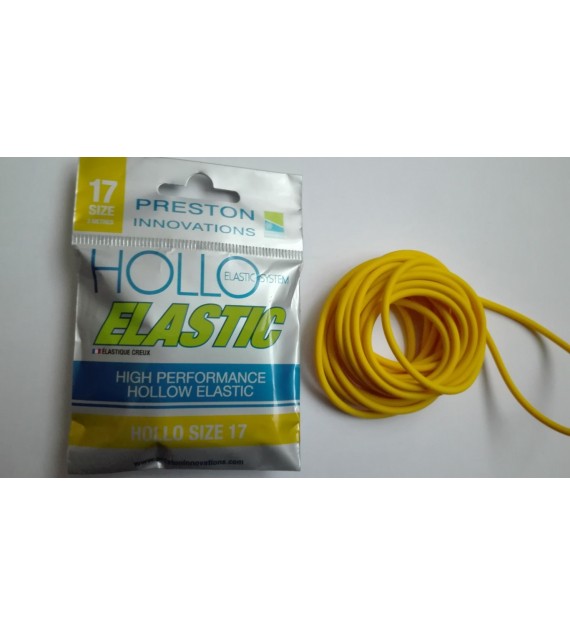 PRESTON HOLLO ELASTIC SIZE 17h YELLOW (SÁRGA 2,8mm)