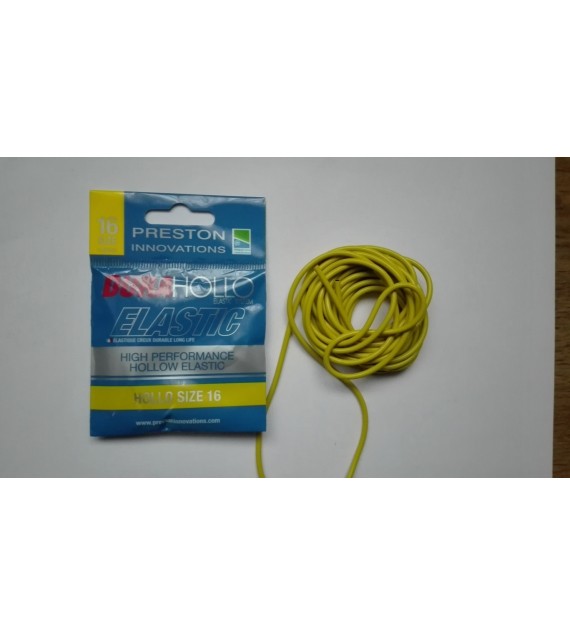 PRESTON DURA HOLLO ELASTIC - SIZE 16 - YELLOW (SÁRGA 2,6mm)