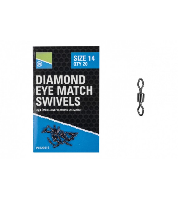 PRESTON DIAMOND EYE MATCH SWIVELS - SIZE 10