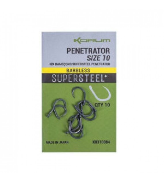 Korum PENETRATOR HOOK BARBLESS SIZE 12