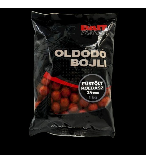 BAIT MAKER Oldódó bojli 24 mm Füstölt Kolbász 1 kg