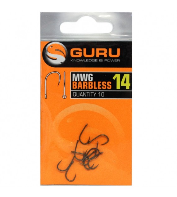 GURU MWG Hook size 10 (Barbless/Eyed)