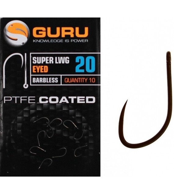 GURU Super LWG  Hook Size 16 (Barbless/Eyed)