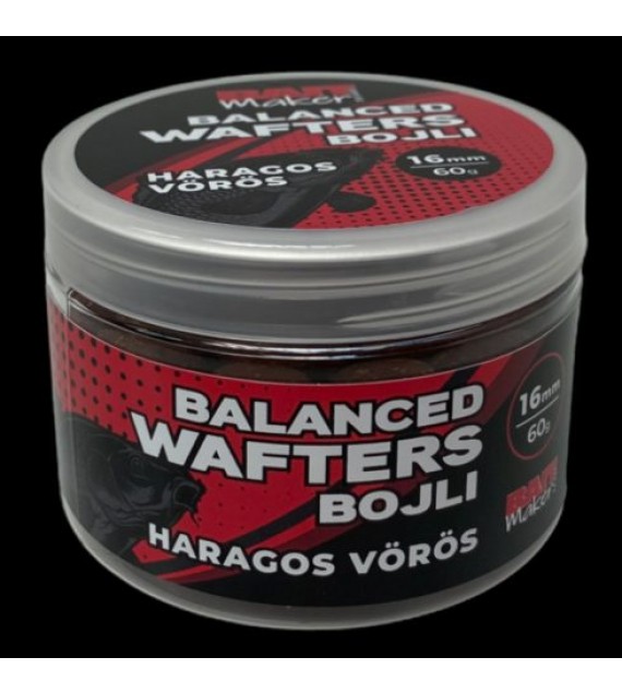 BAIT MAKER BALANCED WAFTER BOJLI HARAGOS VÖRÖS 16 MM