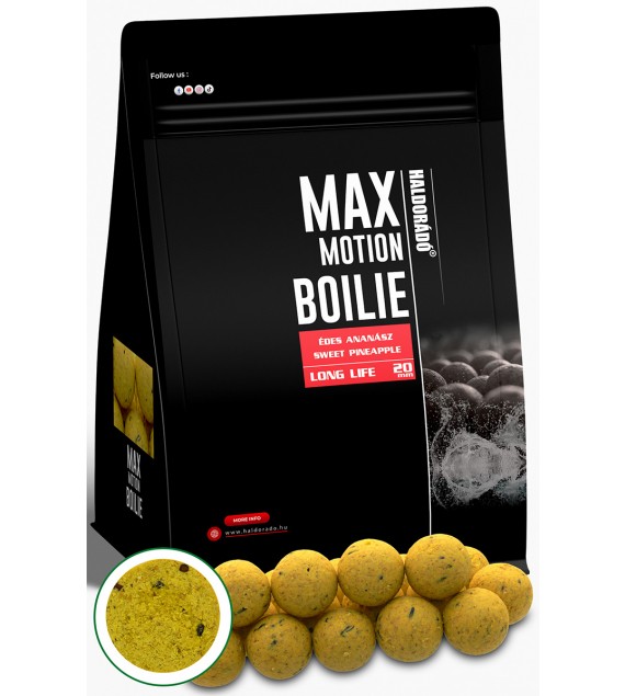 Haldorádó MAX MOTION Boilie Long Life 20 mm - Édes Ananász