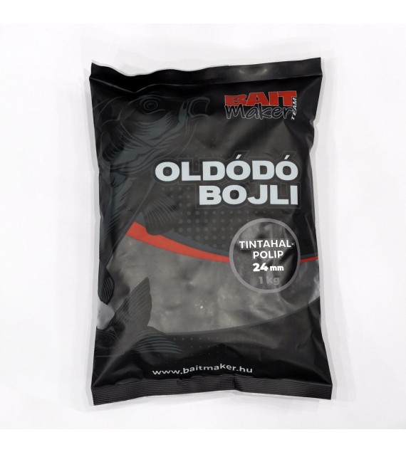 BAIT MAKER Oldódó bojli 24 mm Tintahal Polip 1 kg 
