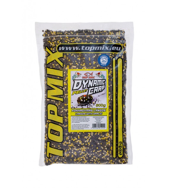 TOP MIX Dynamic Carp etető pellet, Fokhagymás lángos