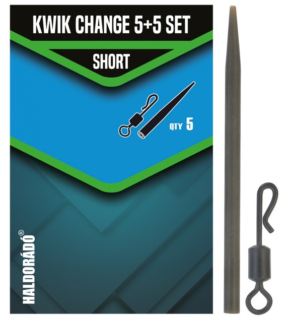Haldorádó Kwik Change 5+5 Set Short  - extra gyors horogelőke kapocs + gumikúp, rövid