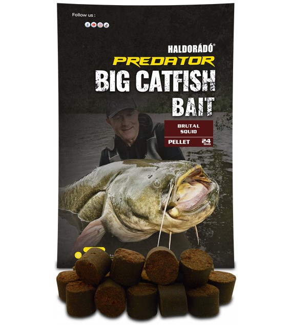 Haldorádó Catfish Bait Pellet 24 mm - Brutal Squid 1 kg