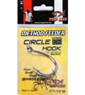 Top Mix Method feeder Circle Barbless hook #10