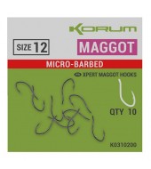 Korum XPERT MAGGOT  BARBED HOOKS - SIZE 14