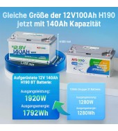Redodo LiFePO4 12V 140Ah H190 BlueTooth akkumulátor