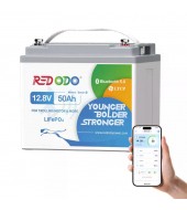 Redodo LiFePO4 12V 50Ah BlueTooth akkumulátor