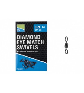 PRESTON DIAMOND EYE MATCH SWIVELS - SIZE 10