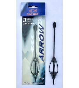 TOP MIX Hárombordás arrow method feeder kosár, 65 gr