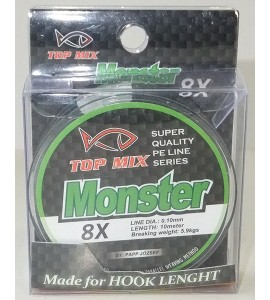 TOP MIX X8 Monster előke zsinór 0,10mm