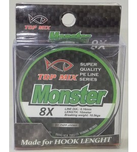 TOP MIX X8 Monster előke zsinór 0,16mm