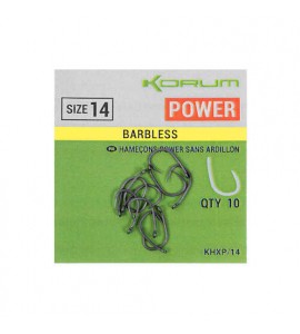Korum XPERT POWER BARBLESS HOOKS - SIZE 8 
