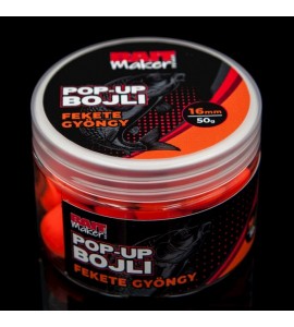 BAIT MAKER Pop Up Bojli 16 mm Fekete Gyöngy 50 g 