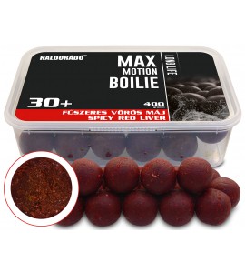 Haldorádó MAX MOTION Boilie Long Life 30+ mm - Fűszeres Vörös Máj