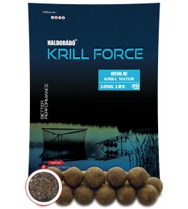 Haldorádó KRILL FORCE Boilie Long Life 20 mm - Krill Natur