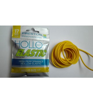 PRESTON HOLLO ELASTIC SIZE 17h YELLOW (SÁRGA 2,8mm)