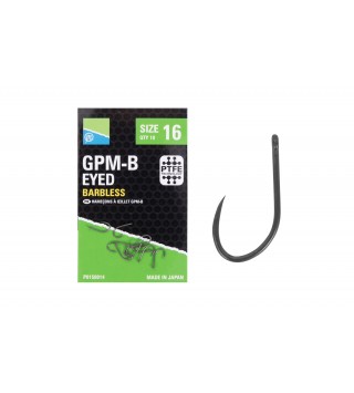 PRESTON GPM-B Eyed Hooks füles horog - 12