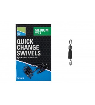 PRESTON Quick Change Swivels gyorskapocs - Small