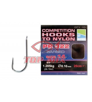 PRESTON COMPETITION 322 HOOKS TO NYLON SIZE 20