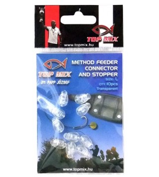 TOP MIX Method Feeder gyorskapocs, fluo clear "L"