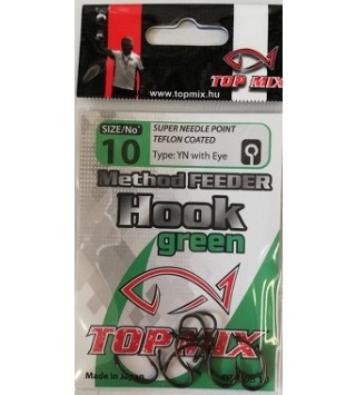 TOP MIX Method Feeder horog #10, zöld