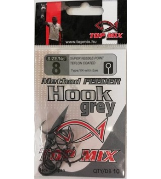 TOP MIX Method Feeder horog #8 fekete