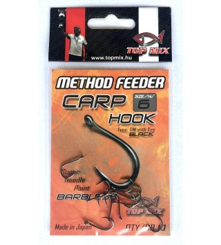 TOP MIX Method Feeder Carp Hook horog Barbless #6