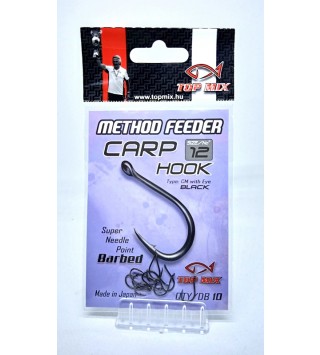 TOP MIX Method Feeder Carp Hook horog Micro Barbed #12
