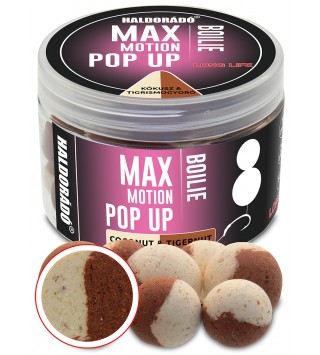 Haldorádó MAX MOTION Boilie Pop Up 16, 20 mm - Kókusz & Tigrismogyoró